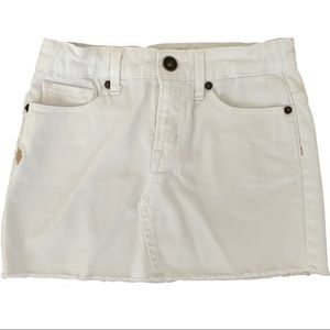 LUCKY BRAND Girls Sofia Mini White Frayed Denim Skirt - SZ 8